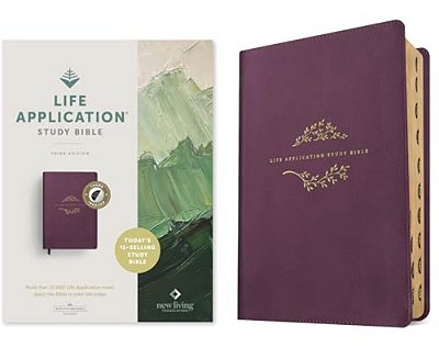 Nlt Life Application Study Bible, Third Edition (Leatherlike, Purple, Indexed, Red Letter)-..