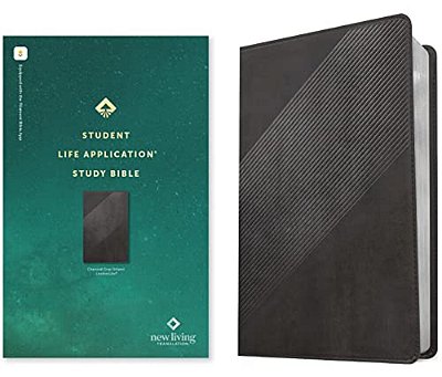 Nlt Student Life Application Study Bible, Filament Enabled (Leatherlike, Charcoal Gray Striped, Red Letter)-..