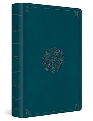 Esv Giant Print Thinline Bible, Red Letter (Trutone, Deep Teal, Emblem Design)-..