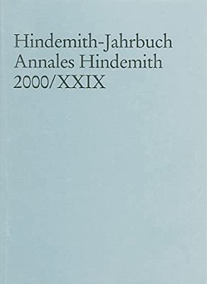 Hindemith-Jahrbuch Annales Hindemith 2000/XXIX-..