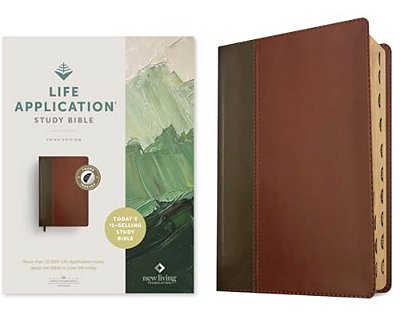 Nlt Life Application Study Bible, Third Edition (Red Letter, Leatherlike, Brown/Tan, Indexed)-..
