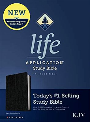 Kjv Life Application Study Bible, Third Edition (Bonded Leather, Black, Red Letter)-..
