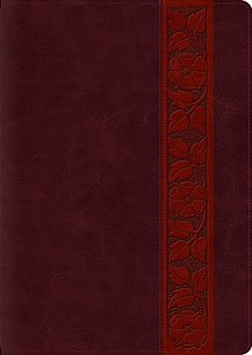 Esv Study Bible, Large Print (Trutone, Mahogany, Trellis Design, Indexed)-..