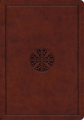 Esv Journaling Bible, Interleaved Edition (Trutone, Mahogany, Mosaic Cross Design)-..