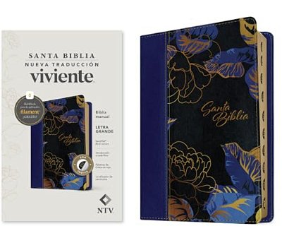 Biblia Manual Ntv, Letra Grande Con Filament (Sentipiel, Azul Oscuro, Índice, Letra Roja)-..