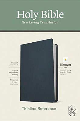 Nlt Thinline Reference Bible, Filament Enabled Edition (Red Letter, Genuine Leather, Blue)-..