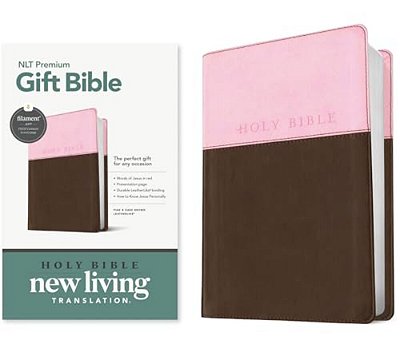 Premium Gift Bible Nlt, Filament Enabled, Tutone (Leatherlike, Pink/Dark Brown, Red Letter)-..