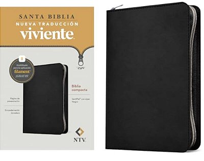Biblia Compacta Ntv De Zíper, Con Filament (Sentipiel, Negro)-..