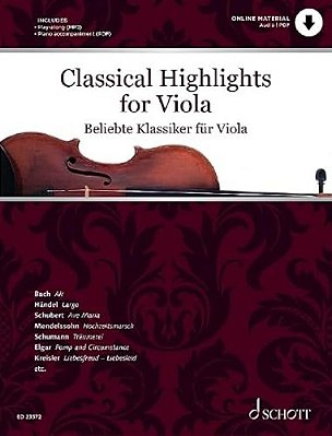 Classical Highlights For Viola: Arranged For Viola And Piano Book And Audio Online-..