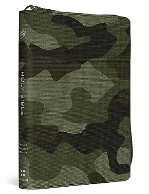 Esv Compact Bible (Canvas With Zipper, Camo Design)-..