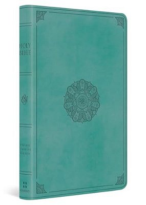 Esv Large Print Value Thinline Bible (Trutone, Turquoise, Emblem Design)-..