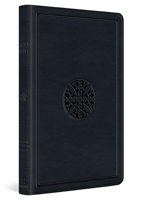 Esv Large Print Value Thinline Bible (Trutone, Navy, Mosaic Cross Design)-..