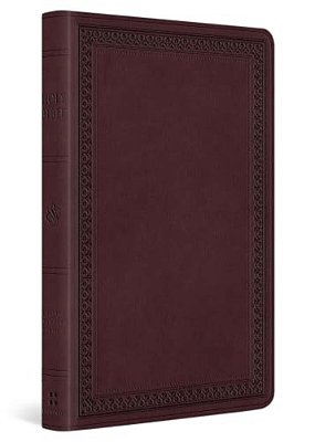 Esv Large Print Value Thinline Bible (Trutone, Mahogany, Border Design)-..