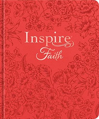 Inspire Faith Bible Nlt, Filament Enabled (Hardcover Leatherlike, Coral Blooms): The Bible For Coloring & Creative Journaling-..
