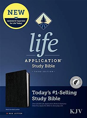 Kjv Life Application Study Bible, Third Edition (Bonded Leather, Black, Indexed, Red Letter)-..