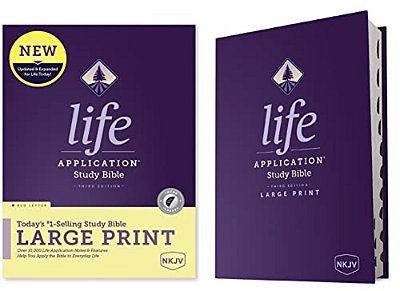 Nkjv Life Application Study Bible, Third Edition, Large Print (Hardcover, Indexed, Red Letter)-..