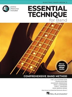 Essential Technique For Band - Electric Bass Book 3 With Online Resources: Intermediate To Advanced Studies-..