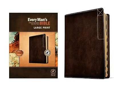 Every Man's Bible Nlt, Large Print, Deluxe Explorer Edition (Leatherlike, Rustic Brown, Indexed)-..