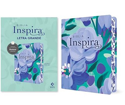 Biblia Inspira Ntv, Letra Grande Con Filament (Sentipiel, Ramo Azul)-..