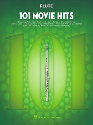 101 Movie Hits For Flute Sheet Music Songbook Instrumental Folio For All Levels Includes My Heart Will Go On, Mission Impossible, Eye Of The Tiger, Th-..