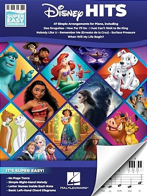 Disney Hits - Super Easy Songbook: 47 Simple Arrangements For Piano With Lyrics-..