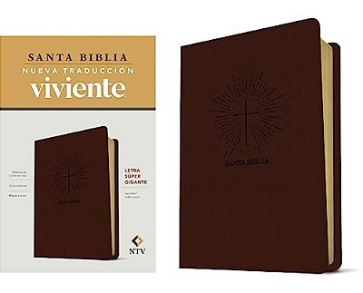 Santa Biblia Ntv, Letra Súper Gigante (Sentipiel, Café Oscuro, Letra Roja)-..