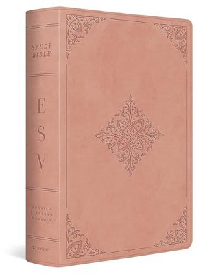 Esv Study Bible (Trutone, Blush Rose, Fleur-De-lis Design)-..