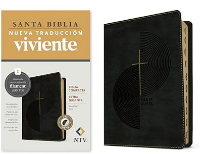 Biblia Compacta Ntv, Letra Gigante Con Filament (Sentipiel, Gris, Índice, Letra Roja)-..