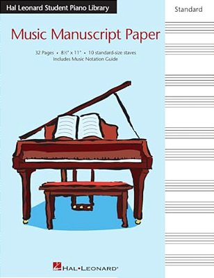 Hal Leonard Student Piano Library Standard Music Manuscript Paper-..