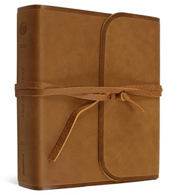 Esv Journaling Bible (Natural Leather, Brown, Flap With Strap)-..