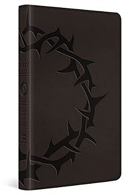 Esv Thinline Bible, Red Letter (Trutone, Charcoal, Crown Design)-..