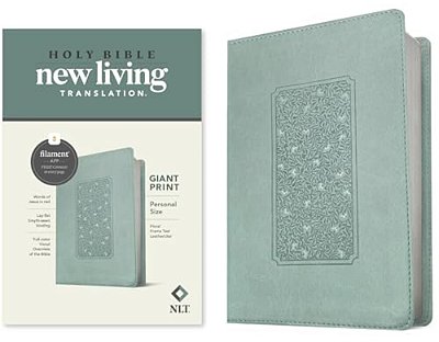 Nlt Personal Size Giant Print Bible, Filament Enabled Edition (Red Letter, Leatherlike, Floral Frame Teal)-..