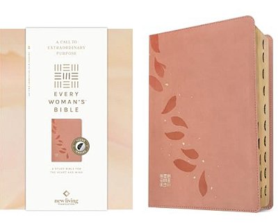 Nlt Every Woman's Bible, Filament Enabled (Leatherlike, Pink Petals, Indexed, Red Letter)-..