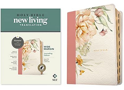 Nlt Wide Margin Bible, Filament Enabled (Leatherlike, Dusty Pink Blossoms, Indexed)-..