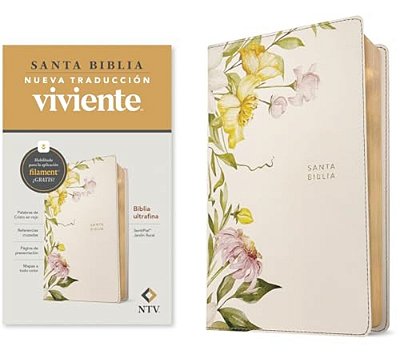 Biblia Ultrafina Ntv, Con Filament (Sentipiel, Jardín Floral, Letra Roja)-..