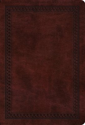 Esv Large Print Compact Bible, Red Letter (Trutone, Mahogany, Border Design)-..