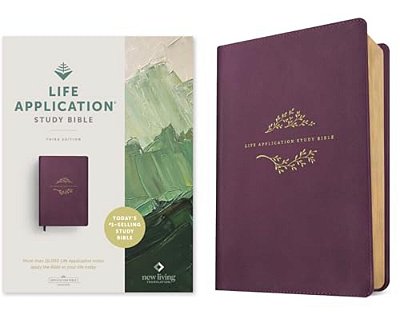 Nlt Life Application Study Bible, Third Edition (Leatherlike, Purple, Red Letter)-..