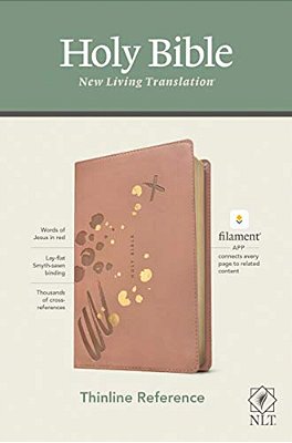 Nlt Thinline Reference Bible, Filament Enabled Edition (Red Letter, Leatherlike, Pink)-..