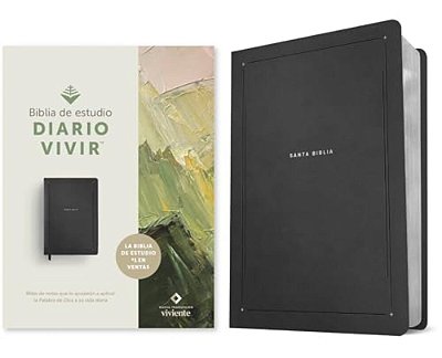 Biblia De Estudio Del Diario Vivir Ntv (Sentipiel, Negro, Letra Roja)-..