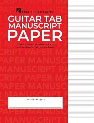 Guitar Tablature Manuscript Paper Wire-Bound Blank Sheet Music Book 11 Tablature Staves Per Page For Guitarists And Composers-..