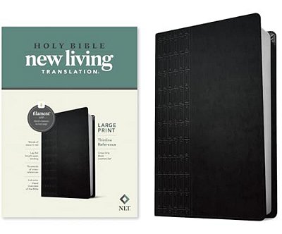 Nlt Large Print Thinline Reference Bible, Filament Enabled Edition (Red Letter, Leatherlike, Black)-..