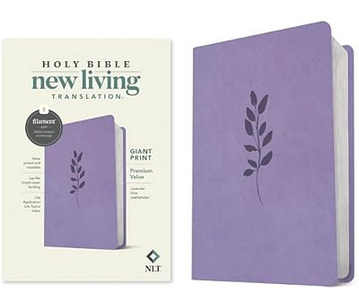 Nlt Giant Print Premium Value Bible, Filament Enabled (Leatherlike, Lavender Vine)-..