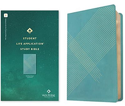 Nlt Student Life Application Study Bible, Filament Enabled (Leatherlike, Teal Blue Striped, Red Letter)-..