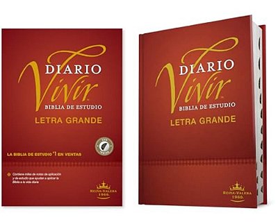 Biblia De Estudio Del Diario Vivir Rvr60, Letra Grande (Letra Roja, Tapa Dura, Índice)-..