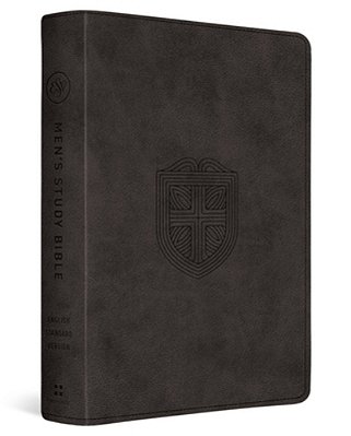 Esv Men's Study Bible (Trutone, Charcoal, Shield Design)-..