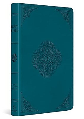 Esv Thinline Bible, Red Letter (Trutone, Deep Teal, Rotunda Design)-..