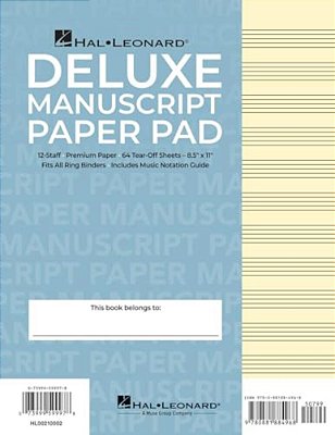 Manuscript Paper (Deluxe Pad)(blue Cover)-..