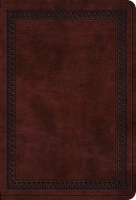 Esv Large Print Value Compact Bible (Trutone, Mahogany, Border Design)-..