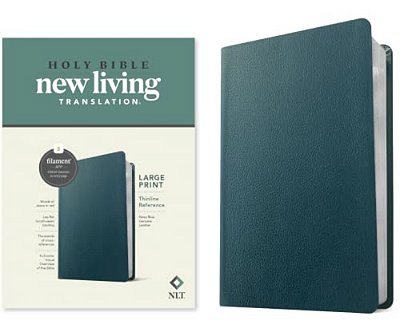 Nlt Large Print Thinline Reference Bible, Filament Enabled Edition (Red Letter, Genuine Leather, Blue)-..