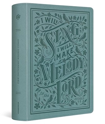 Esv Single Column Journaling Bible, Large Print (Trutone, Paris Sky, Judges 5:3 Design)-..